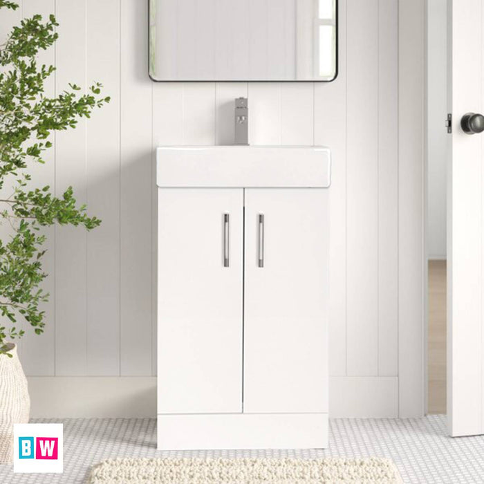 Elba Gloss White Unit Floor Standing - 420 x300mm