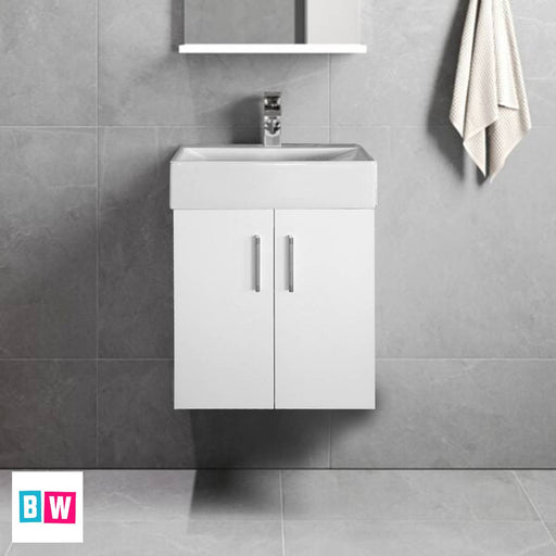 White wall hung unit