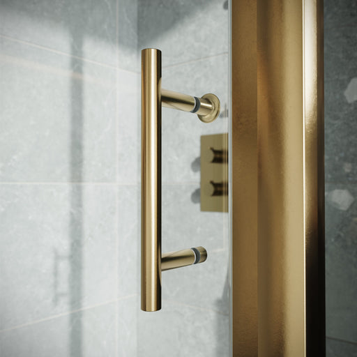 Brushed Brass Shower Door Handles