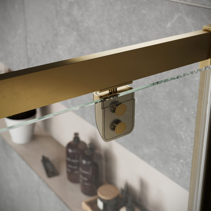 Brushed Brass Shower Door Hinge