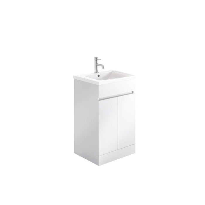 Catania 500mm Floor Standing White Vanity Unit - Bathroom Warehouse