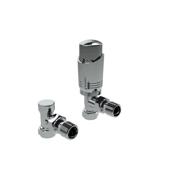 Chrome Angled Thermostatic Valves - Bathroom Warehouse
