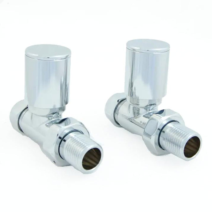 Chrome Straight Radiator Valves - Bathroom Warehouse