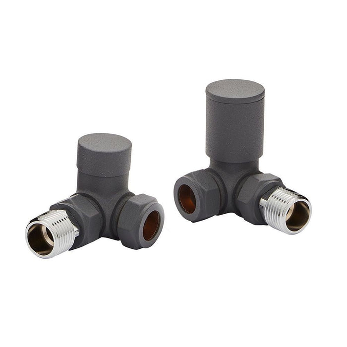Corner Anthracite Radiator Valves
