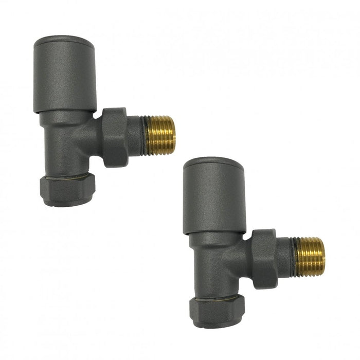 Radiator Valves Angled Anthracite - Bathroom Warehouse