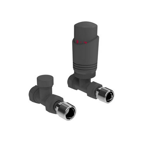 Thermostatic Valves Anthracite Straight - Bathroom Warehouse