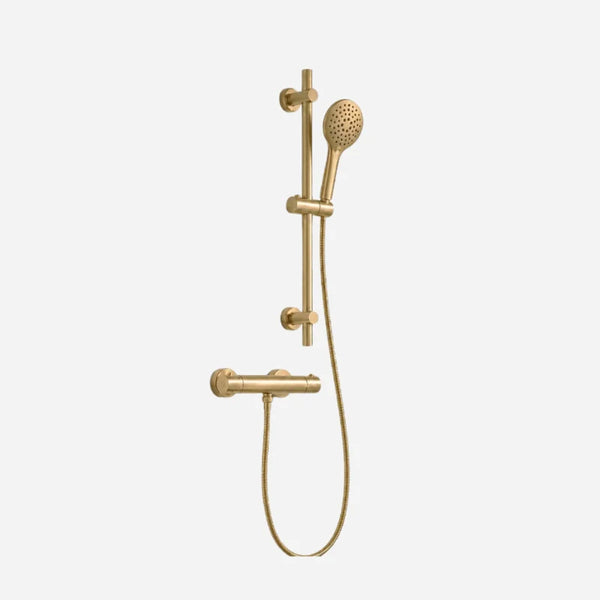 Brushed Brass Showers