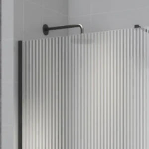 Fluted Glass Wet Room Screen
