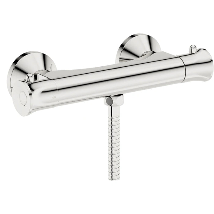 Flow Round Thermostatic Bar Exposed Mixer Valve - Chrome