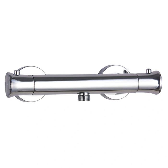 Flow Round Thermostatic Bar Exposed Mixer Valve - Chrome