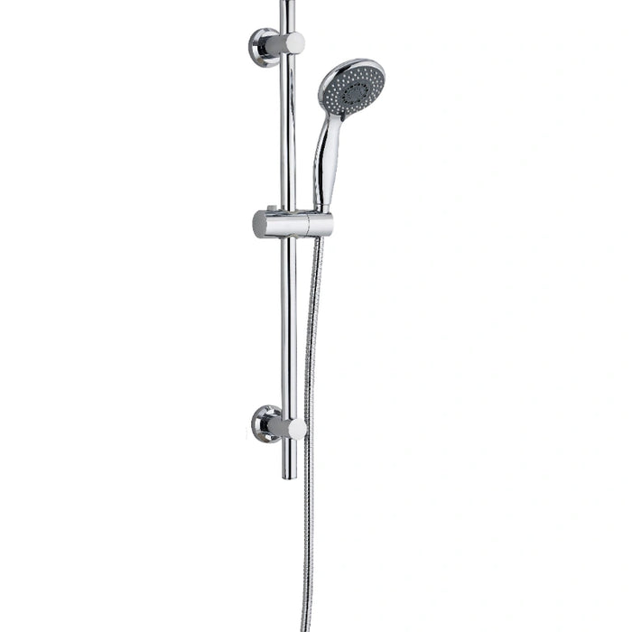Flow Round Adjustable Shower Riser Rail Kit – Chrome