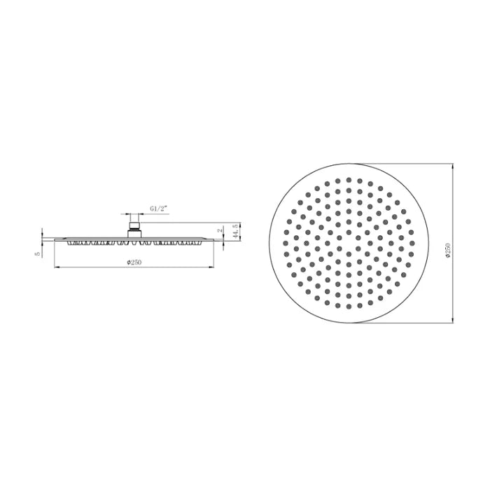 Concealed Black Thermostatic Shower Valve with Rail, Hose & Head