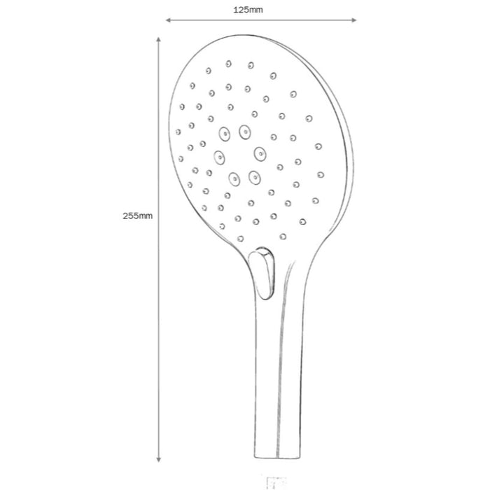 Premium Round Thermostatic T Bar Rainhead Shower Set - Chrome