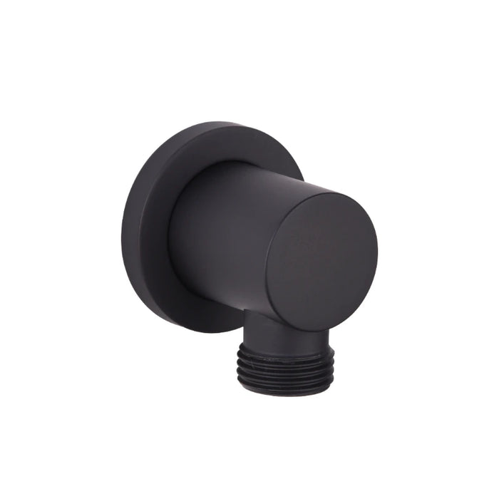 Round Wall Outlet Elbow - Black