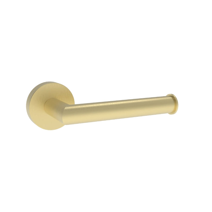 Round Toilet Roll Holder - Brushed Brass
