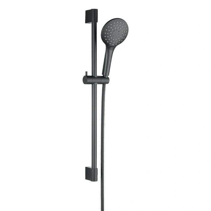 Premium Thermostatic T-Bar Shower & Rail Set - Black