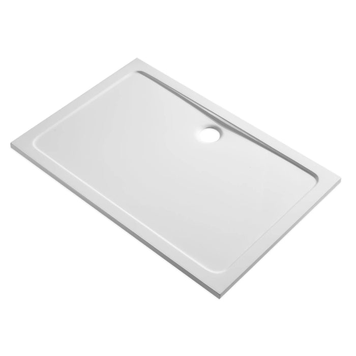 Slimline 1000 x 700 mm Low Profile Rectangle Shower Tray - White