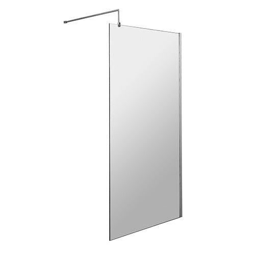 1000mm Chrome Wet Room Screen Enclosure - Bathroom Warehouse