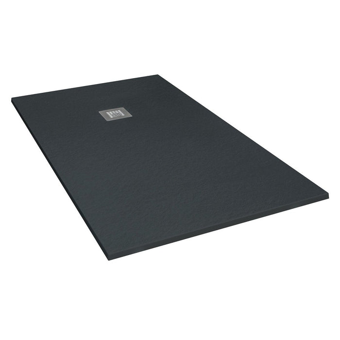 1100 x 700mm Slate Shower Tray Anthracite - Bathroom Warehouse