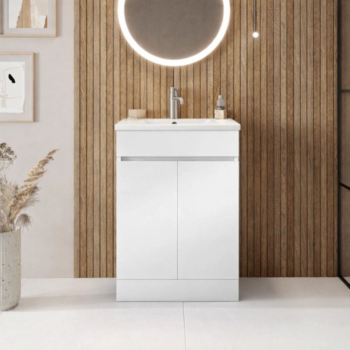 Catania 500mm Floor Standing Vanity Unit with Basin - White