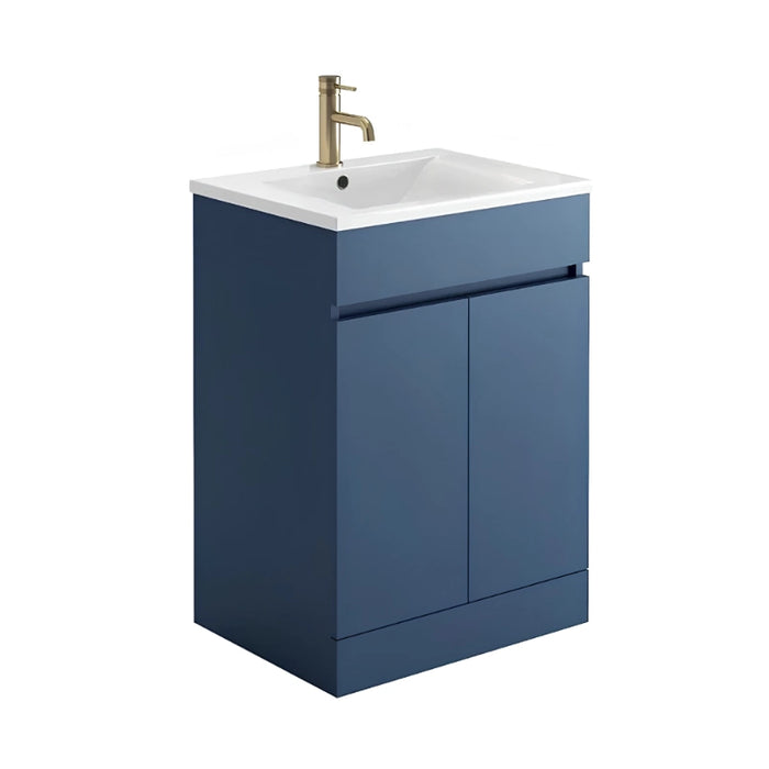 Catania 600mm Floor Standing Bathroom Vanity with Basin - Blue