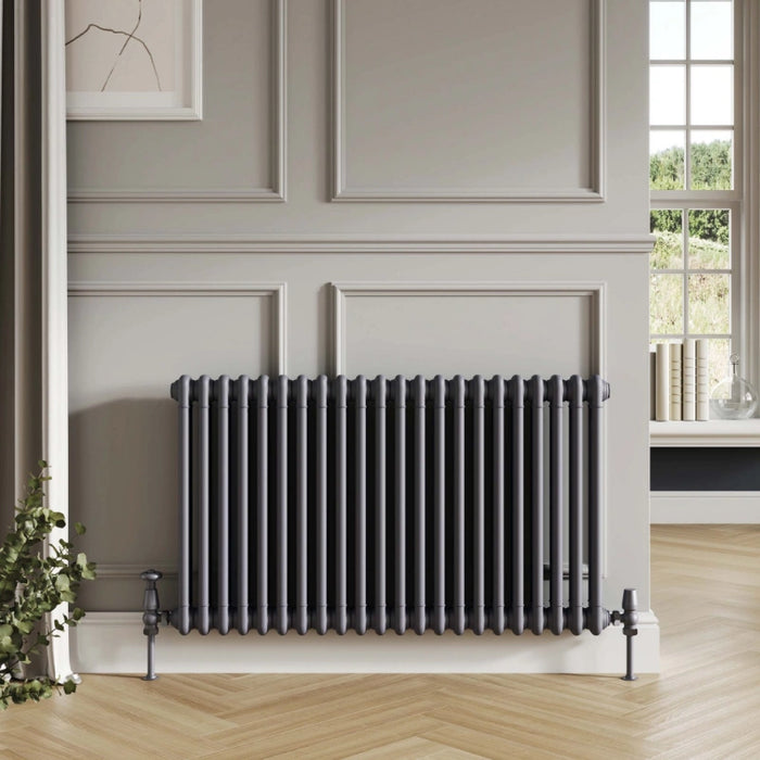 2 Column Horizontal Designer Radiator 600 x 650mm - Anthracite