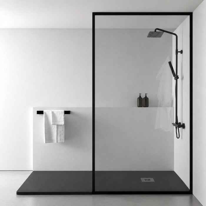 Slate Rectangular Shower Tray 1400 x 900mm - Black