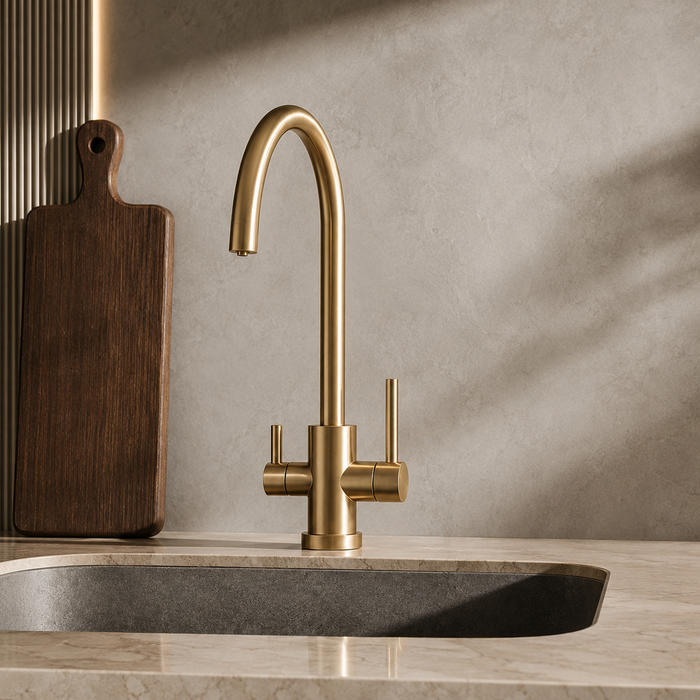 Triflow Round 3-in-1 Kitchen Tap - Brushed Brass