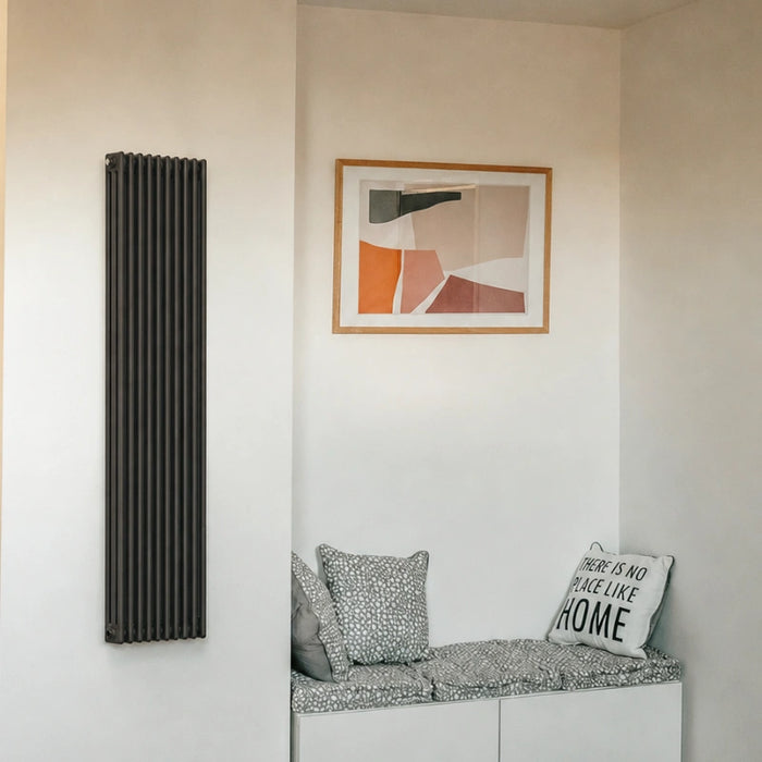 3 Column Vertical Anthracite Radiator 1800x470mm