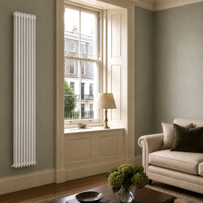 3 Column Vertical Radiator White 1800x380mm