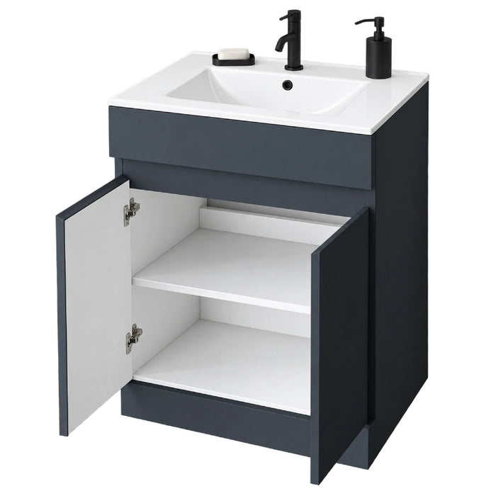 Catania 500mm Floor Standing Vanity Unit with Basin - Anthracite