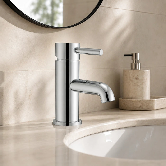 Pisa Round Basin Tap & Waste - Chrome
