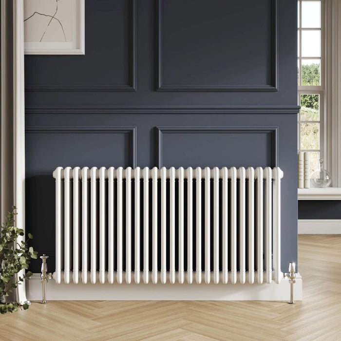 3 Column Horizontal Designer Radiator 600 x 1190mm - White