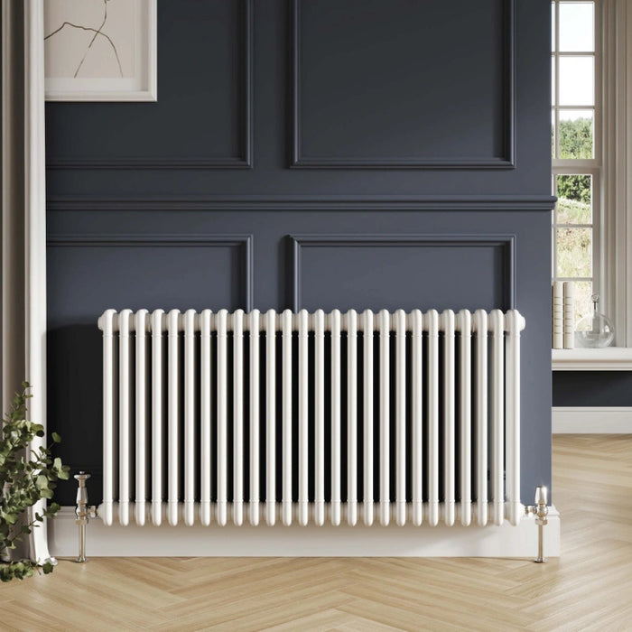 3 Column Horizontal Designer Radiator 600 x 650mm - White