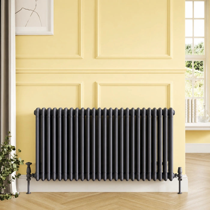 3 Column Horizontal Designer Radiator 600 x 1190mm - Anthracite