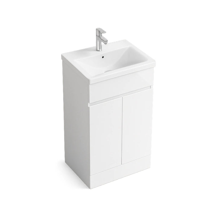Catania 500mm Floor Standing Vanity Unit with Basin - White
