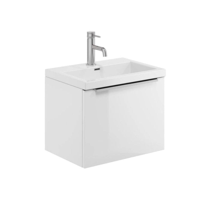 Dax 500mm Wall Hung Bathroom Cabinet with Basin - White