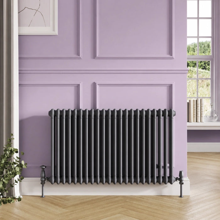 2 Column Horizontal Designer Radiator 600 x 650mm - Anthracite