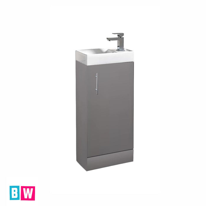 Flow 400mm Floorstanding Cloakroom Unit - White
