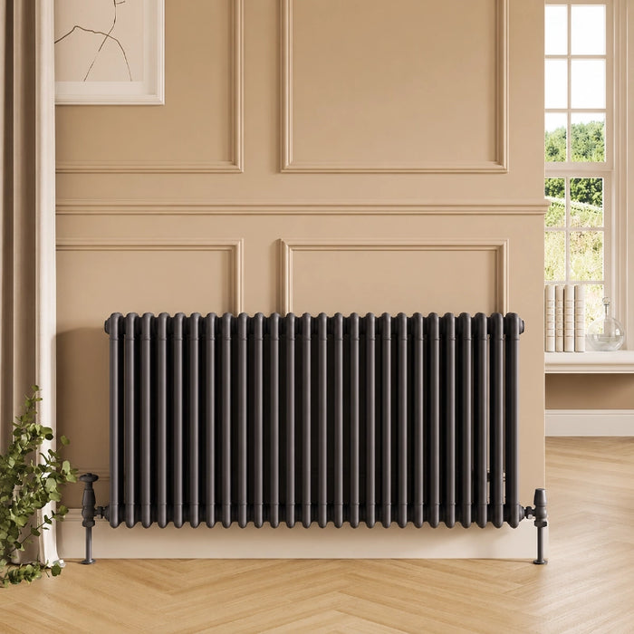 3 Column Horizontal Designer Radiator 600 x 830mm - Anthracite