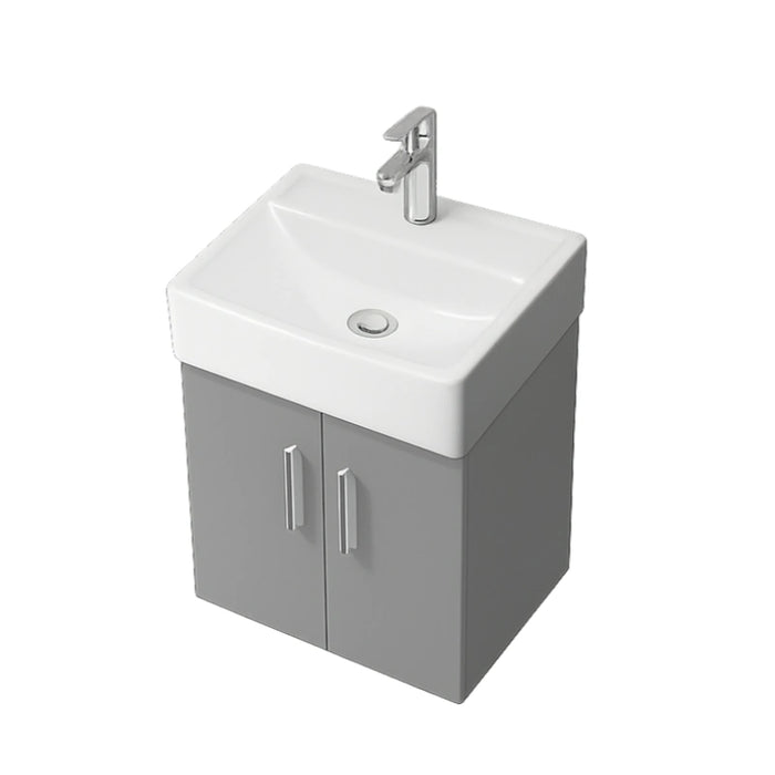 Elba 420mm Wall Hung Vanity Unit with Basin - Matt Stone Grey