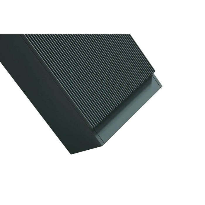 Smoked sage fluted vanity panel with angled side edge