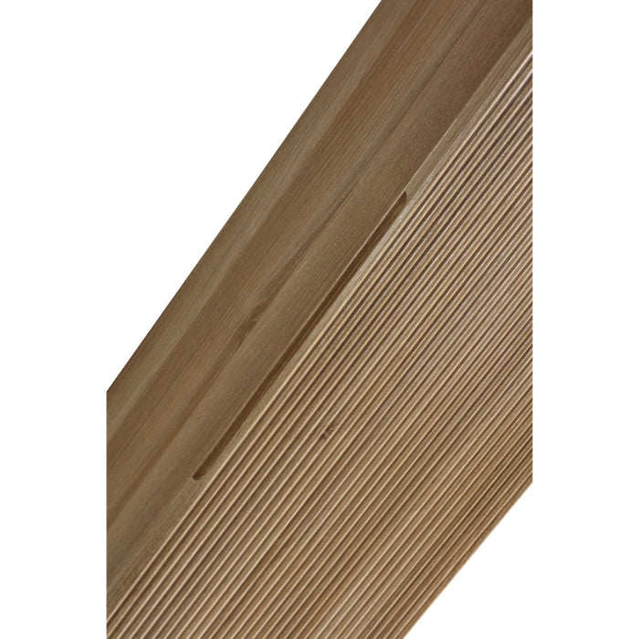 Fluted 900mm Wall Mounted Tall Storage Cabinet - Country Oak