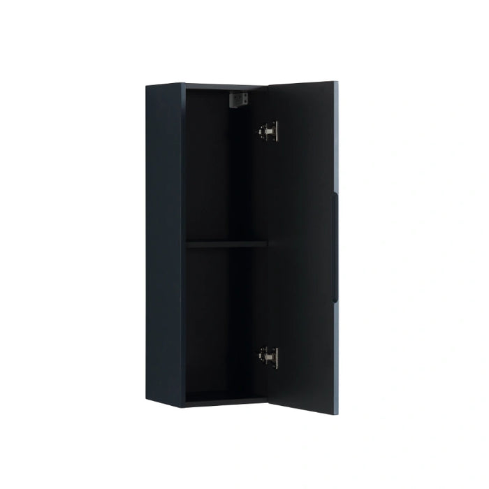 Fluted 900mm Wall Mounted Tall Storage Cabinet - Midnight Shadow