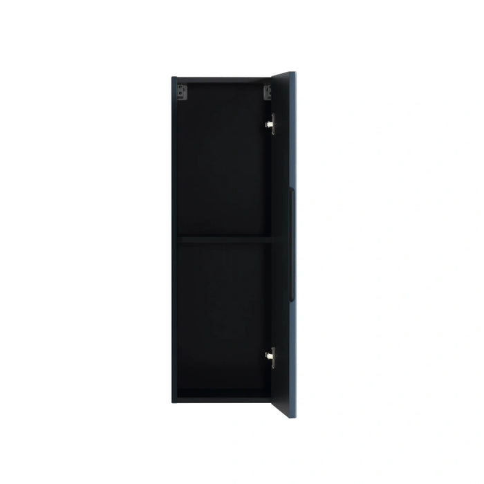 Fluted 900mm Wall Mounted Tall Storage Cabinet - Midnight Shadow