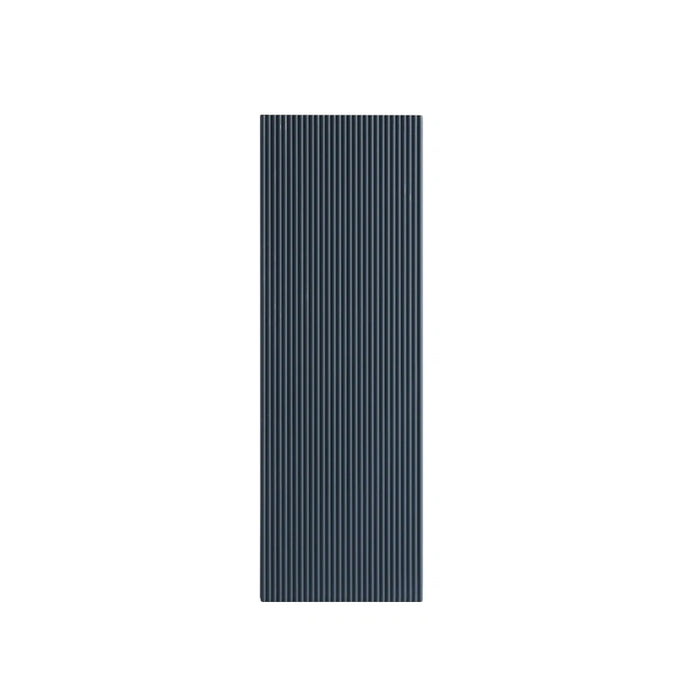 Fluted 900mm Wall Mounted Tall Storage Cabinet - Midnight Shadow