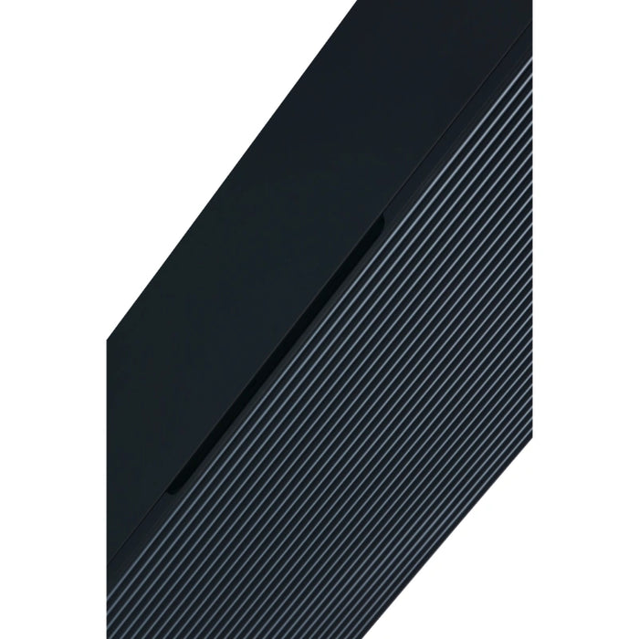 Fluted 900mm Wall Mounted Tall Storage Cabinet - Midnight Shadow