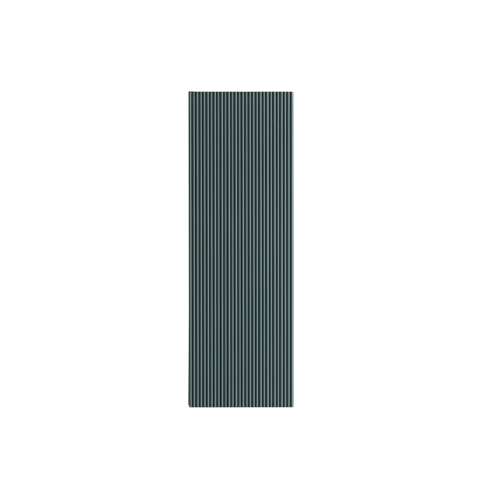 Fluted 900mm Wall Mounted Tall Storage Cabinet - Smoked Sage