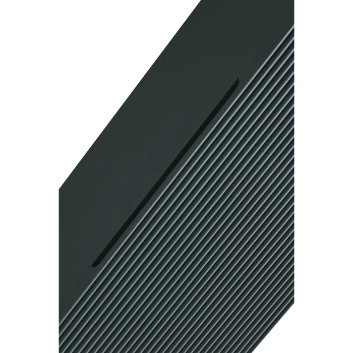 Fluted 900mm Wall Mounted Tall Storage Cabinet - Smoked Sage