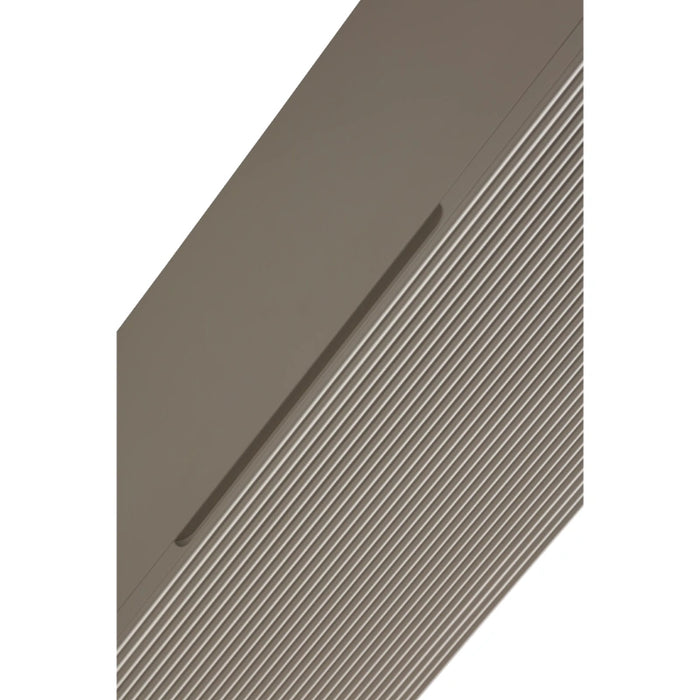 Fluted 900mm Wall Mounted Tall Storage Cabinet - Soft Coffee
